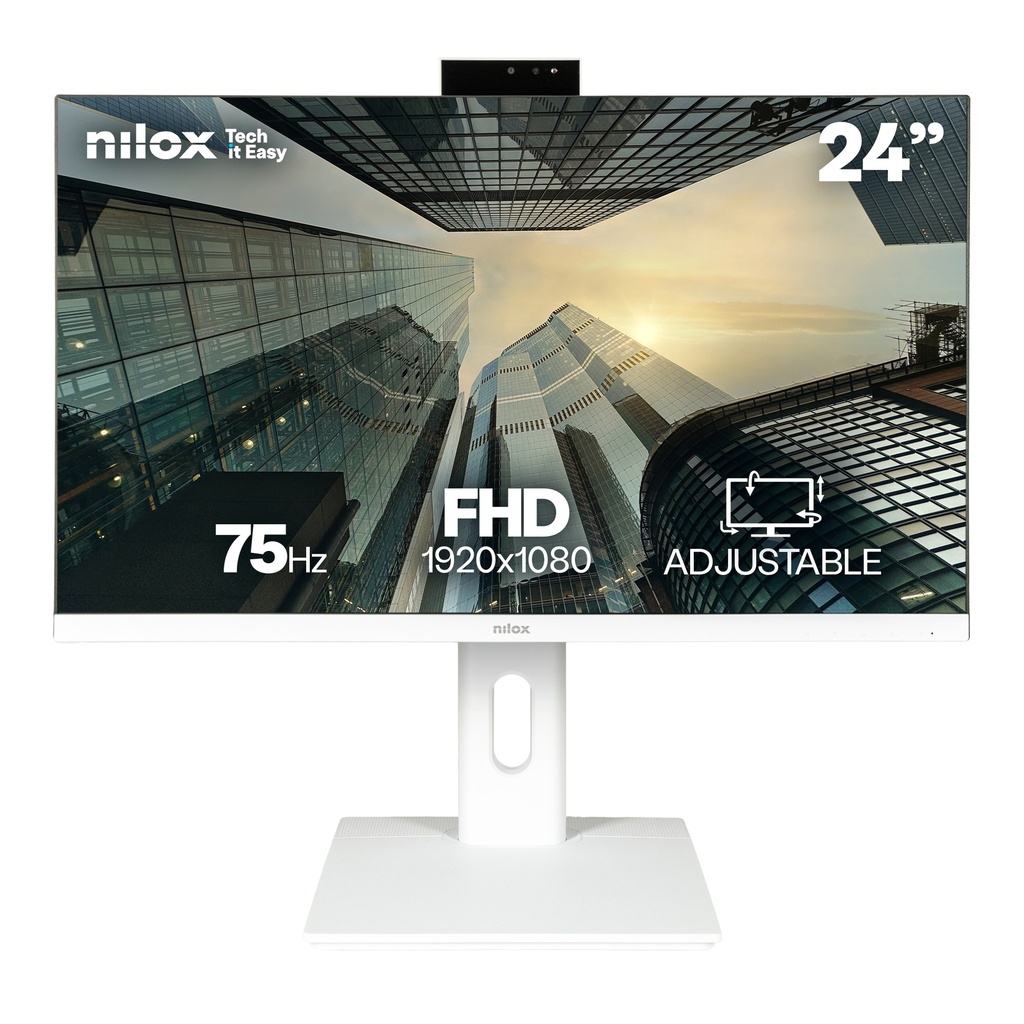 [NXM24REGWEB01W] Nilox NXM24REGWEB01W computer monitor 60.5 cm (23.8") 1920 x 1080 pixels Full HD LED White
