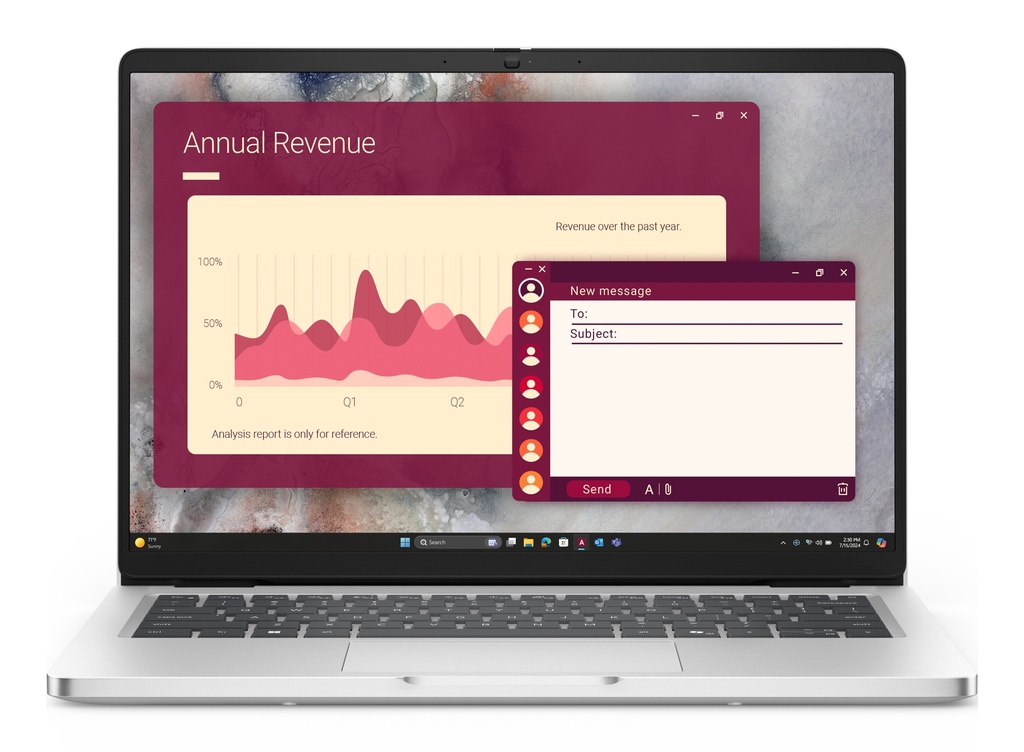 [Y6J47] DELL Pro 14 PC14250 Intel Core Ultra 7 255U Laptop 35.6 cm (14") Full HD+ 16 GB DDR5-SDRAM 512 GB SSD Wi-Fi 6E (802.11ax) Windows 11 Pro Italian Platinum