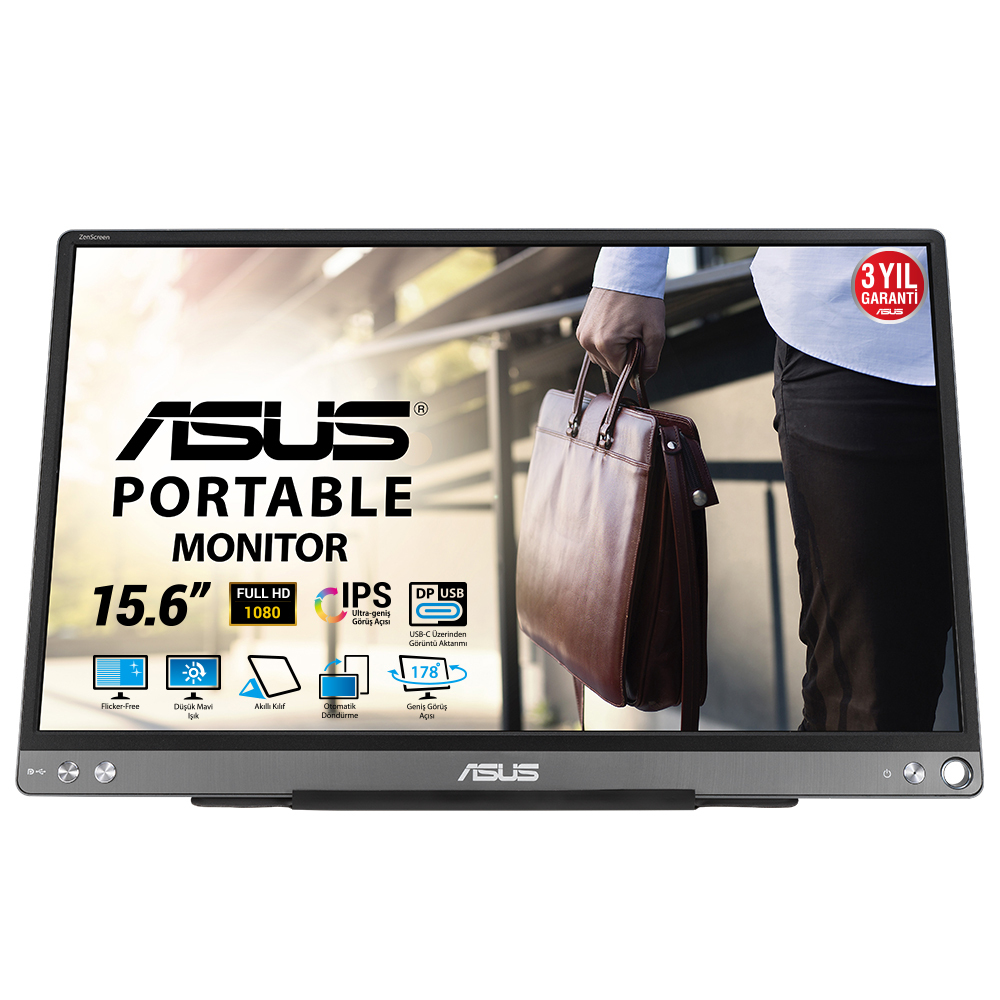 [90LM0381-B04170] ASUS ZenScreen MB16ACE computer monitor 39.6 cm (15.6") 1920 x 1080 pixels Full HD LED Grey