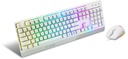MSI VIGOR GK30 COMBO WHITE MEMchanical Gaming Keyboard + Gaming Mouse Bundle 'UK Layout, 6-Zone RGB Lighting Keyboard, Dual-Zone RGB Lighting Mouse, 5000 DPI Optical Sensor, Center'