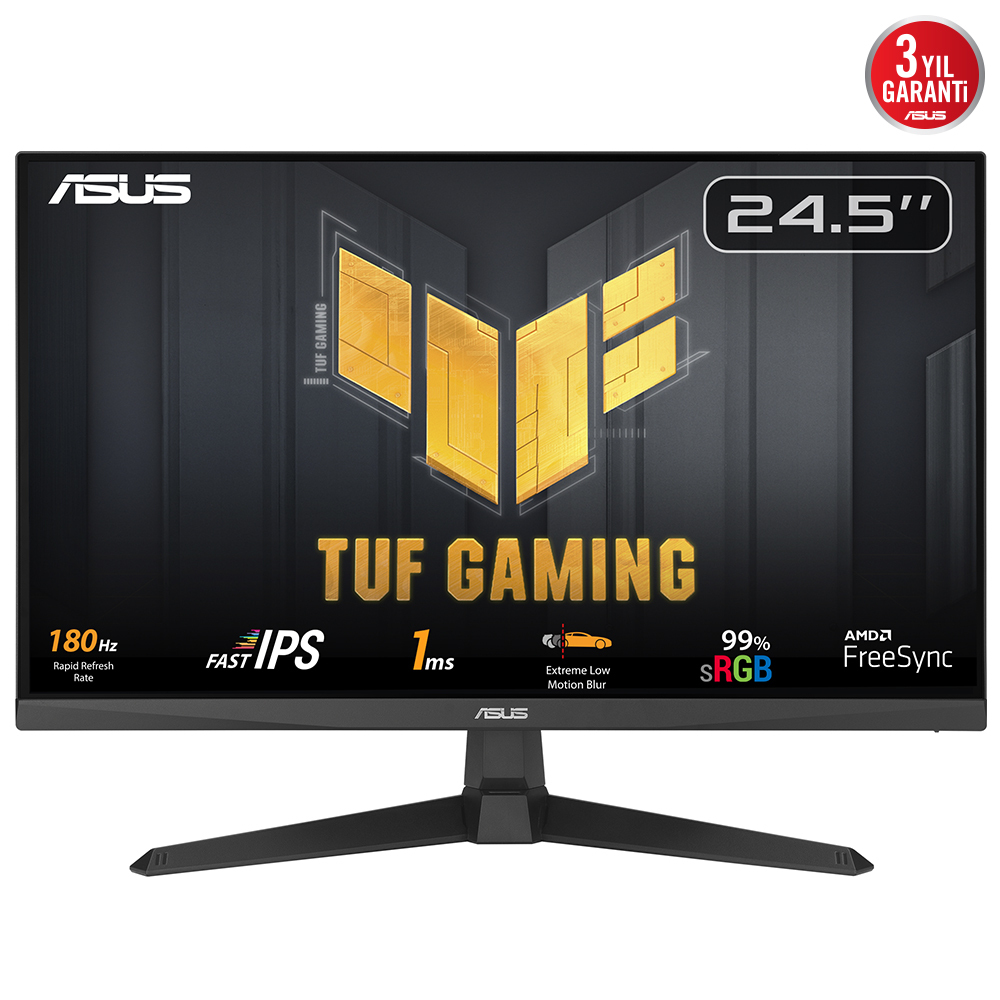 ASUS TUF Gaming VG259Q3A computer monitor 62.2 cm (24.5") 1920 x 1080 pixels Full HD LED Black