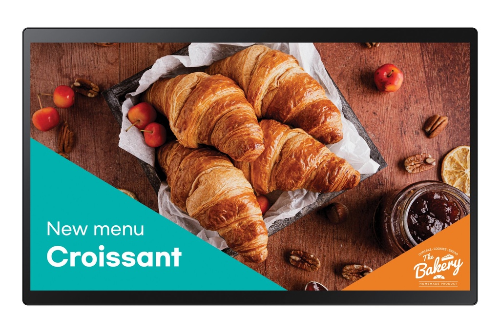 [LH24QBCTBGCXEN] Samsung QB24C-T Digital signage flat panel 61 cm (24") LED Wi-Fi 250 cd/m² Full HD Black Touchscreen Built-in processor Tizen 7.0 16/7