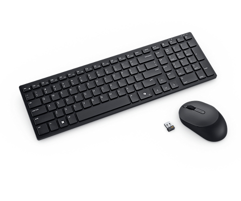 [KM555-BLK-INT] DELL Pro Compact Silent Keyboard and Mouse - KM555 - US International (QWERTY)
