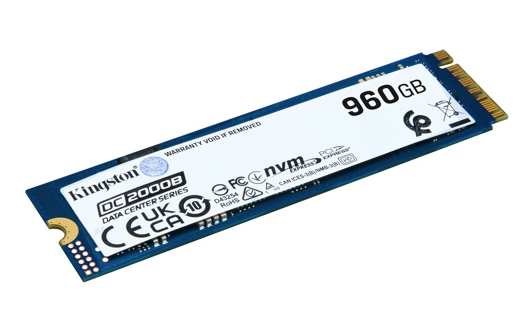[SEDC2000BM8/960G] Kingston Technology 960G DC2000B PCIe 4.0 M.2 2280 Enterprise SSD