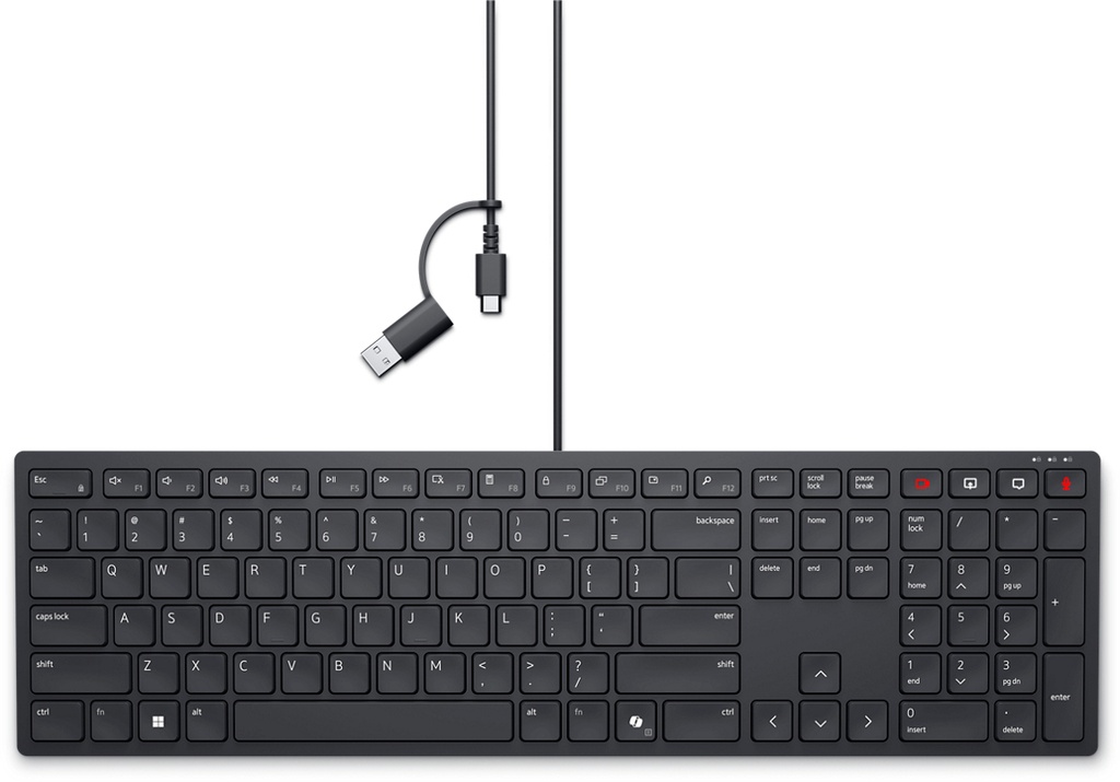 [KB525C-EN-EMEA] DELL Pro Wired Collaboration Keyboard - KB525C - US International (QWERTY)