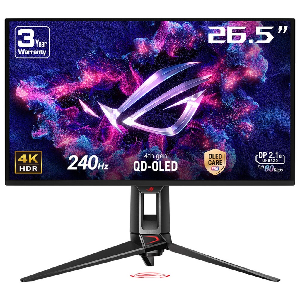 ASUS ROG Swift OLED PG27UCDM computer monitor 67.3 cm (26.5") 3840 x 2160 pixels 4K Ultra HD QD-OLED Black