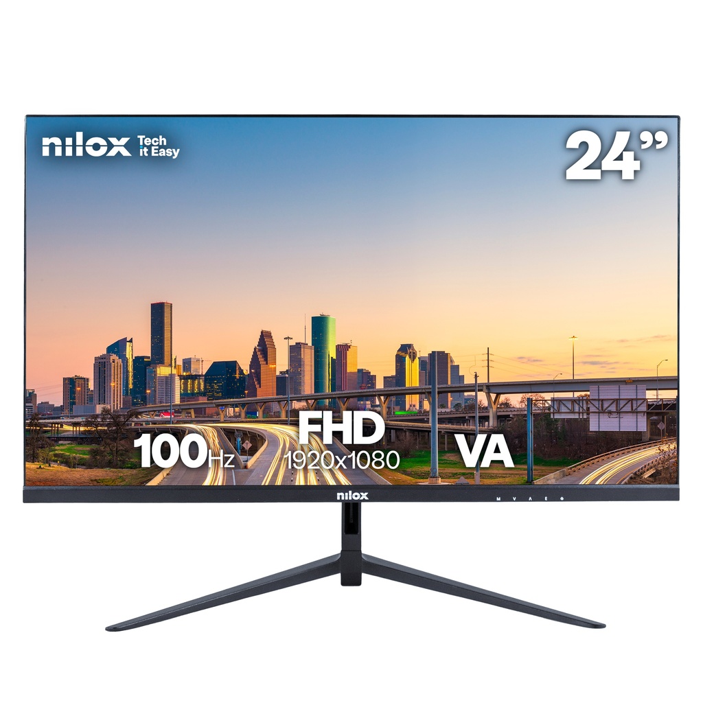 Nilox NXM24FHD111 computer monitor 61 cm (24") 1920 x 1080 pixels Full HD LED Black