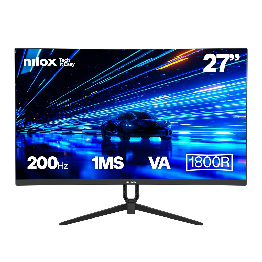 [NXM27CRV2001] Nilox NXM27CRV2001 computer monitor 68.6 cm (27") 1920 x 1080 pixels Full HD LED Black