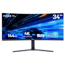 Nilox MONITOR 34" NXM344KD11 ULTRAWIDE 4K CURVO 144HZ 2HDMI 2DP 1MS MMDIA computer monitor 86.4 cm (34") 3440 x 1440 pixels UltraWide Quad HD LED Black
