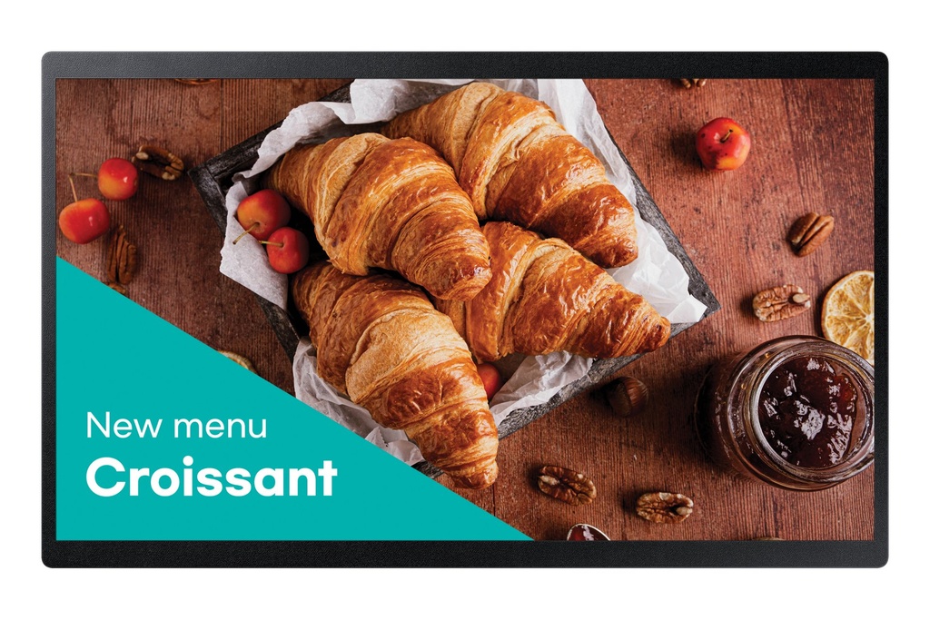 [LH24QBCEBGCXEN] Samsung QB24C Digital signage flat panel 61 cm (24") LED Wi-Fi 250 cd/m² Full HD Black Built-in processor Tizen 16/7