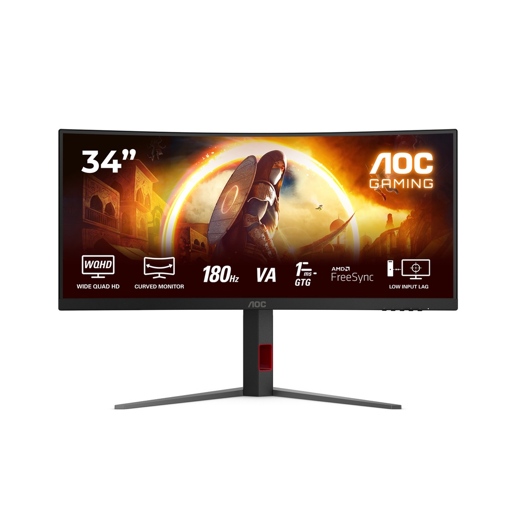 [CU34G4] AOC G4 CU34G4 computer monitor 86.4 cm (34") 3440 x 1440 pixels Wide Quad HD LED Black, Red