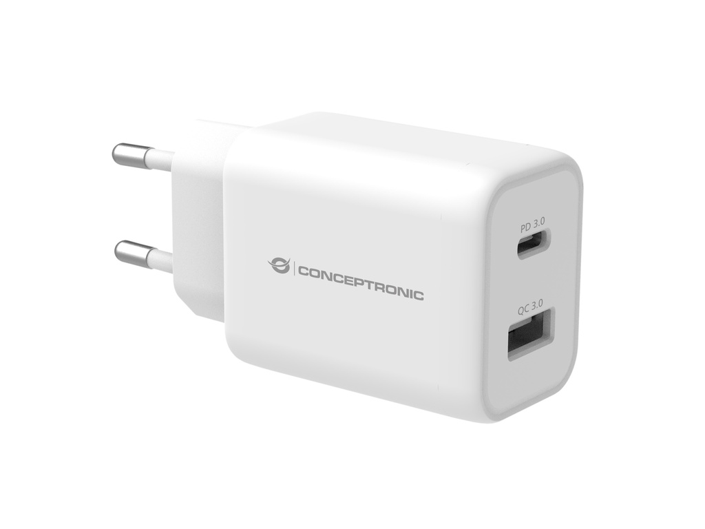[ALTHEA11W] Conceptronic ALTHEA 2-Port 33W USB PD PPS Charger, QC 3.0