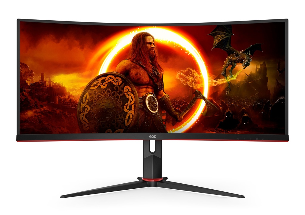 [CU34G2XP/BK] AOC G2 CU34G2XP computer monitor 86.4 cm (34") 3440 x 1440 pixels UltraWide Quad HD LED Black, Red