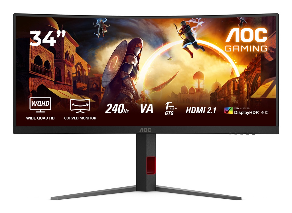 [CU34G4Z] AOC G4 CU34G4Z computer monitor 86.4 cm (34") 3440 x 1440 pixels Wide Quad HD LED Black, Red
