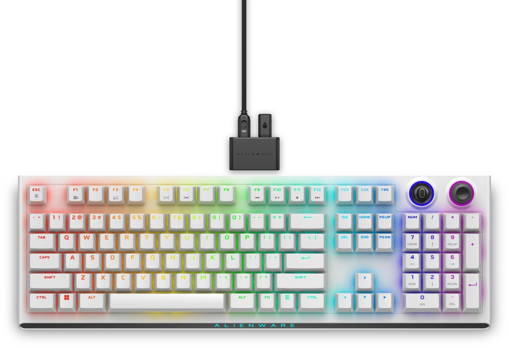 [AW920K-W-WW] Alienware Tri-Mode AW920K keyboard Gaming USB + RF Wireless + Bluetooth White