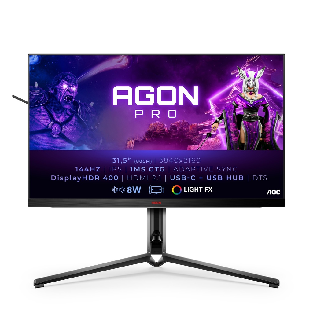 AOC AGON AG324UX computer monitor 80 cm (31.5") 3840 x 2160 pixels 4K Ultra HD LED Black, Red