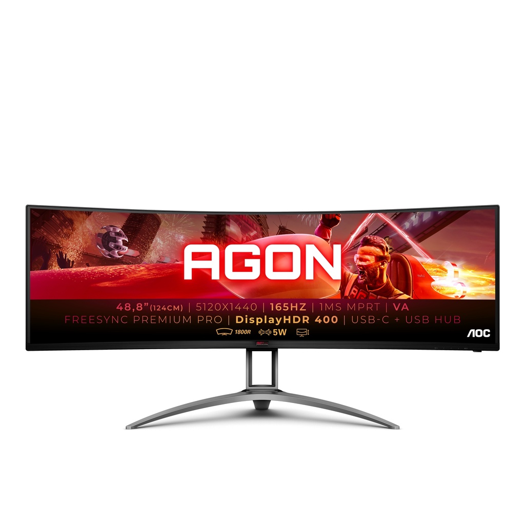 [AG493UCX2] AOC B2 AG493UCX2 computer monitor 124 cm (48.8") 5120 x 1440 pixels Quad HD LED Black