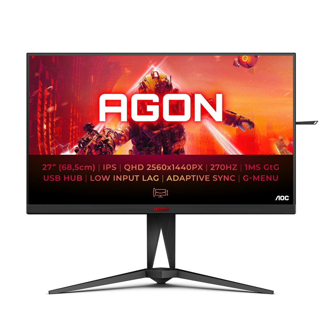 [AG275QZ/EU] AOC AG275QZ/EU computer monitor 68.6 cm (27") 2560 x 1440 pixels Quad HD Black, Red