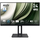 MSI Pro MP245PG 24 Inch Monitor, FHD (1920 x 1080), 100Hz, IPS, 1ms, 1x HDMI 1.4b, 1x DP 1.2a output, 1x D-Sub(VGA), Built-in Speakers, Anti-Glare, Anti-Flicker, Less Blue light, TÜV Certified, VESA, Kensington, 4-way adjustable stand, Black
