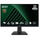 MSI Pro MP225V 21.45 Inch Monitor, FHD (1920 x 1080), 100Hz, VA, 1ms, 1x HDMI 1.4b, 1x D-Sub(VGA), Anti-Glare, Anti-Flicker, Less Blue light, TÜV Certified, VESA, Kensington, Black
