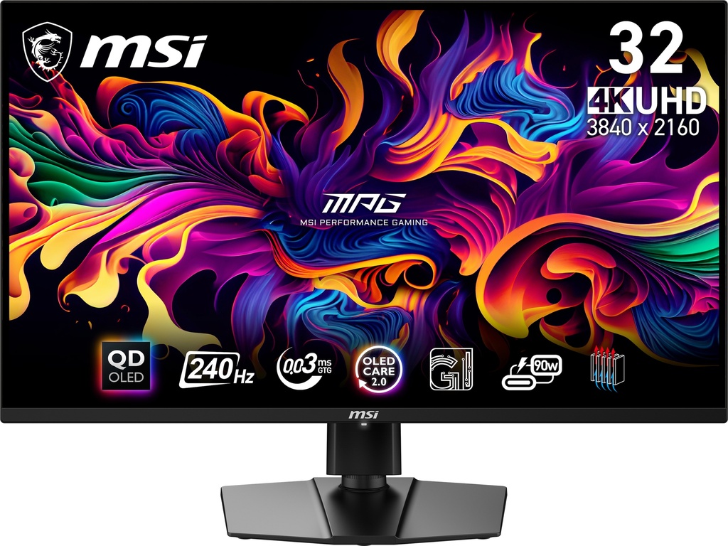 [9S6-3DD29A-001] MSI MPG 321URX QD-OLED computer monitor 80 cm (31.5") 3840 x 2160 pixels 4K Ultra HD Black