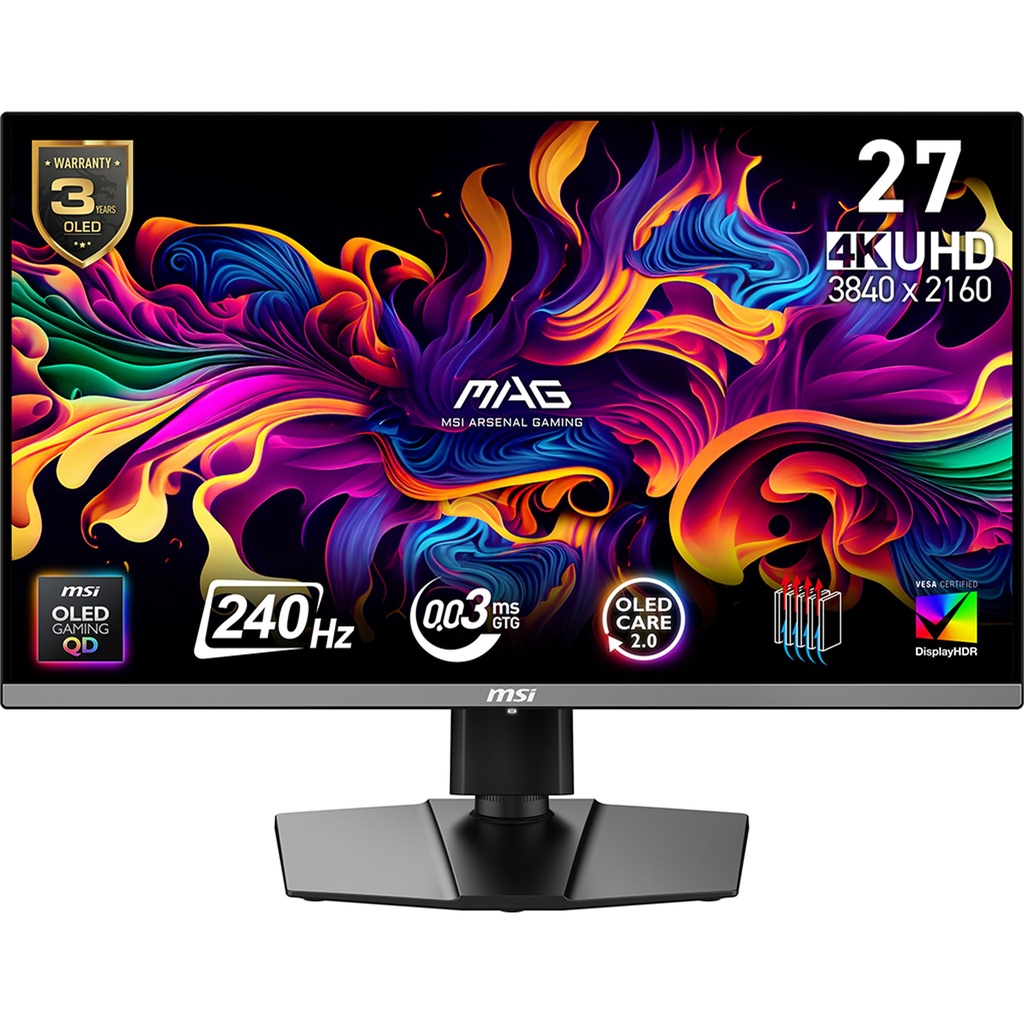 [9S6-3CD79A-024] MSI MAG 272UP QD-OLED X24 computer monitor 67.3 cm (26.5") 3840 x 2160 pixels 4K Ultra HD Black