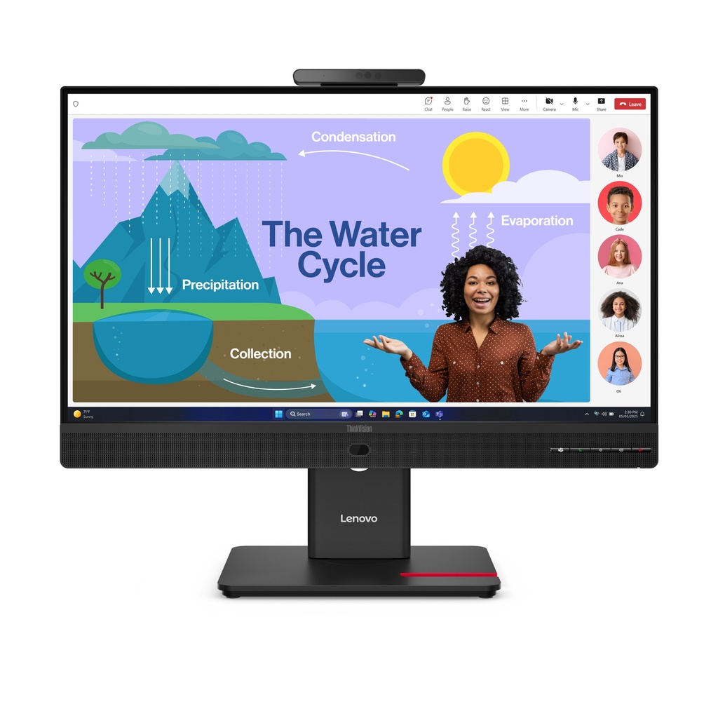 [64B7UAT1EU] Lenovo ThinkVision T24D-4v computer monitor 60.5 cm (23.8") 1920 x 1080 pixels Full HD LED Black