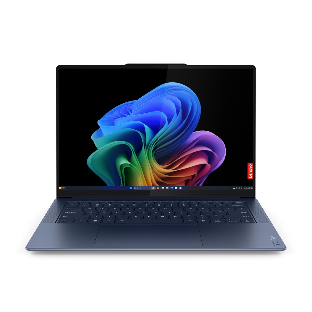 [83ED002LIX] Lenovo Yoga Slim 7 14Q8X9 Copilot+ PC Qualcomm Snapdragon X1E-78-100 Laptop 36.8 cm (14.5") Touchscreen 3K 16 GB LPDDR5x-SDRAM 1 TB SSD Wi-Fi 7 (802.11be) Windows 11 Pro Italian Blue