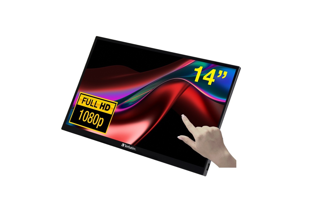 [49591] Verbatim 49591 computer monitor 35.6 cm (14") 1920 x 1080 pixels Full HD LCD Touchscreen Black