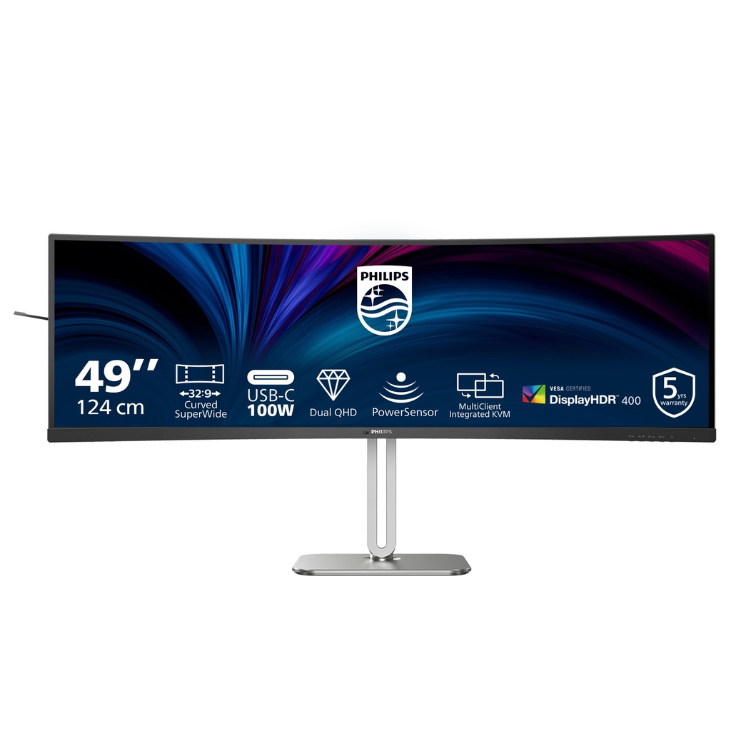[49B2U5900C/00] Philips 5000 series 49B2U5900C/00 computer monitor 124 cm (48.8") 5120 x 1440 pixels Dual QHD LCD Black