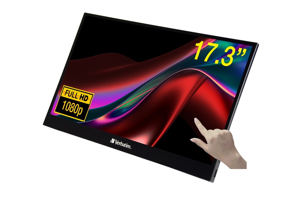 [49593] Verbatim 49593 computer monitor 43.9 cm (17.3") 1920 x 1080 pixels Full HD LCD Touchscreen Black