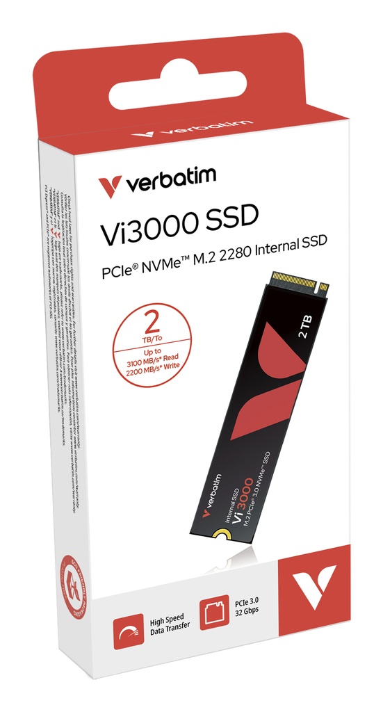 [49376V] Verbatim Vi3000 PCIe NVMe M.2 SSD 2TB