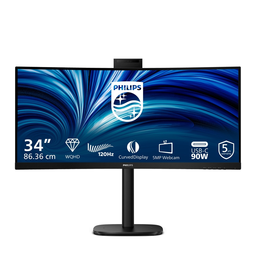 [34B2U3600CH/00] Philips 3000 series 34B2U3600CH/00 computer monitor 86.4 cm (34") 3440 x 1440 pixels Wide Quad HD LCD Black
