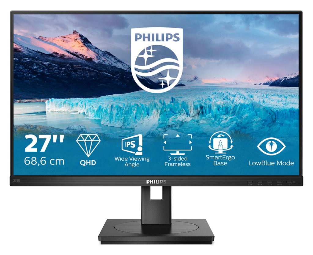 [275S1AE/00] Philips S Line 275S1AE/00 computer monitor 68.6 cm (27") 2560 x 1440 pixels 2K Ultra HD LCD Black