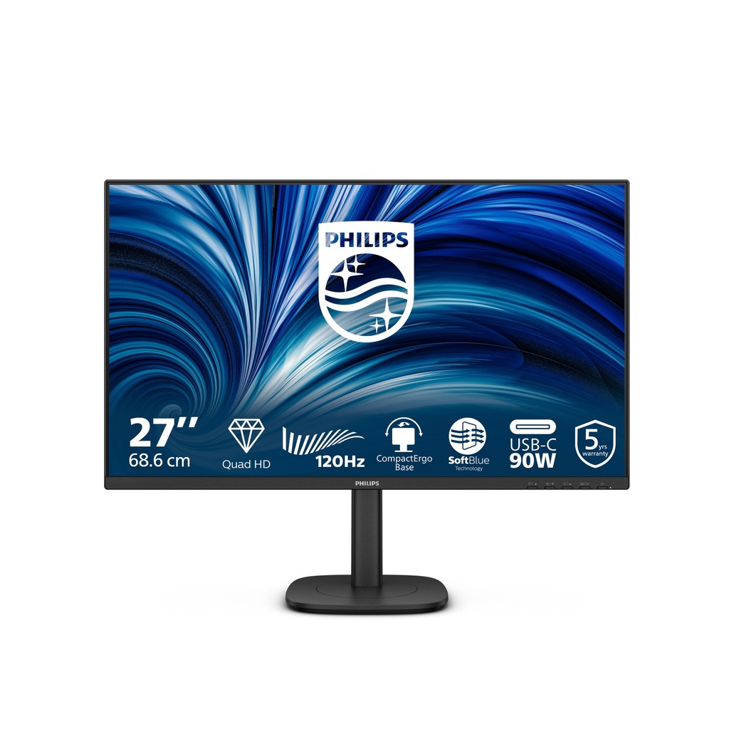 [27B2U3601/00] Philips 3000 series 27B2U3601/00 computer monitor 68.6 cm (27") 2560 x 1440 pixels Quad HD LCD Black