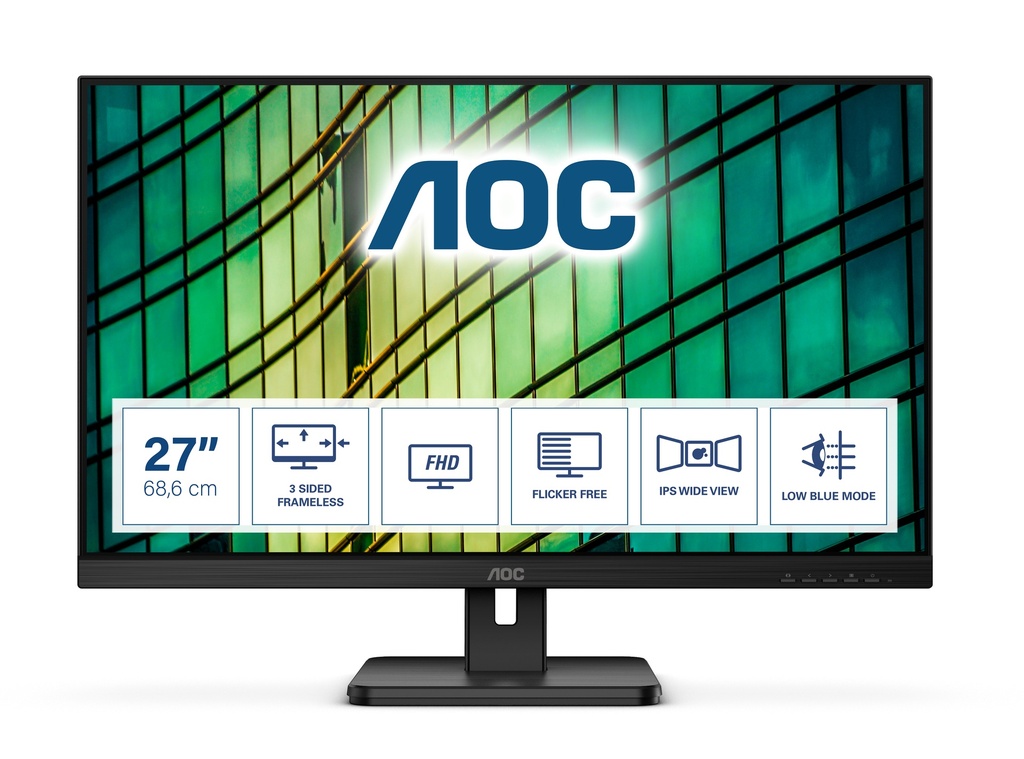 [27E2QAE] AOC E2 27E2QAE computer monitor 68.6 cm (27") 1920 x 1080 pixels Full HD LCD Black