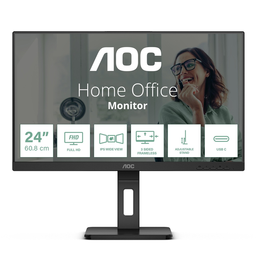 [24P3CV] AOC 24P3CV computer monitor 60.5 cm (23.8") 1920 x 1080 pixels Full HD LED Black