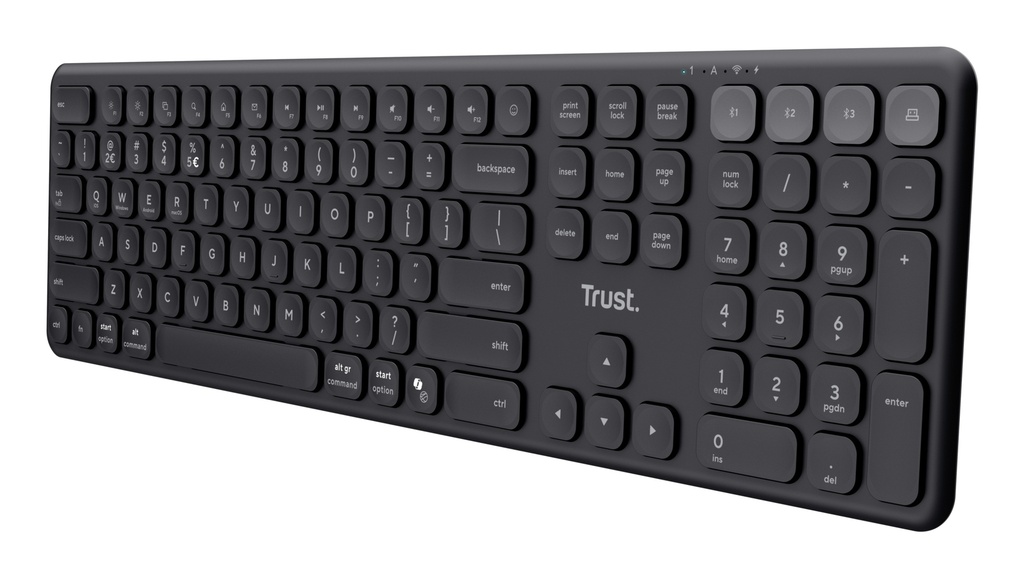 [25633TRS] Trust Vaiya keyboard Universal USB + RF Wireless + Bluetooth Italian Black