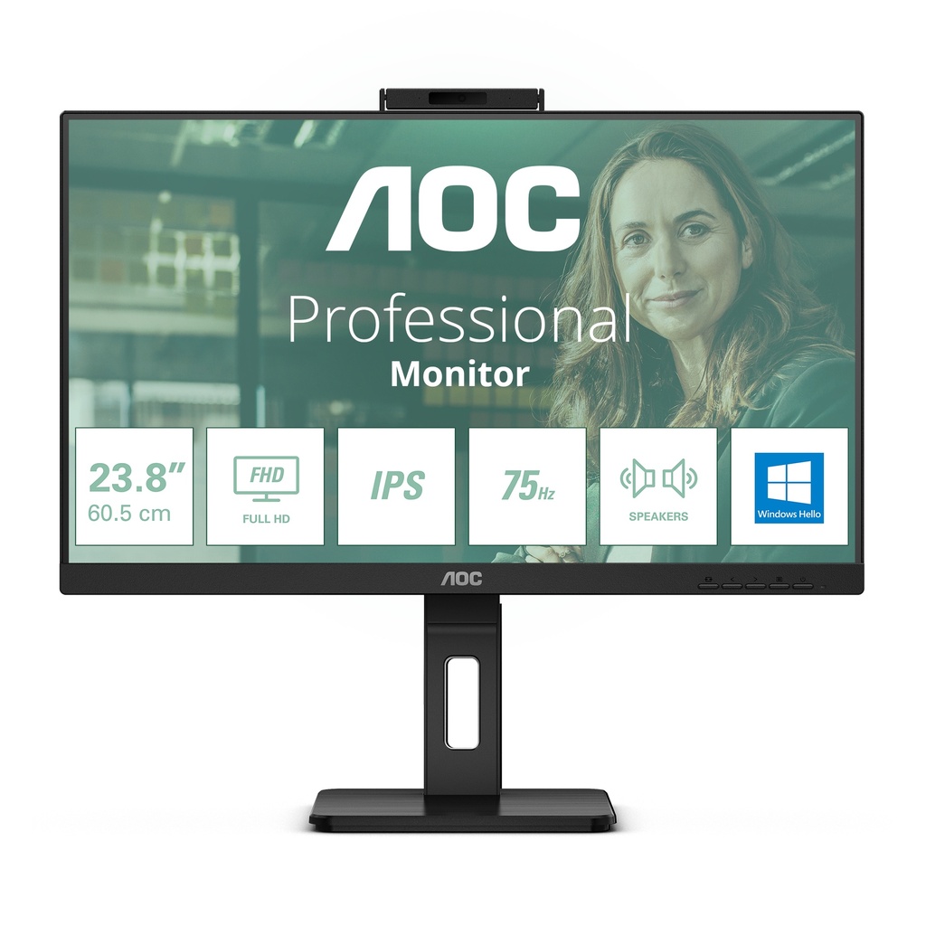 [24P3CW] AOC 24P3CW computer monitor 60.5 cm (23.8") 1920 x 1080 pixels Full HD LED Black