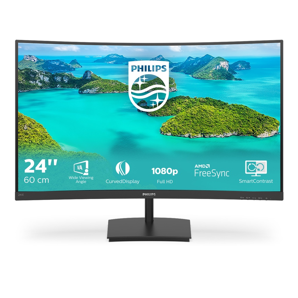 [241E1SCA/00] Philips E Line 241E1SCA/00 computer monitor 59.9 cm (23.6") 1920 x 1080 pixels Full HD LCD Black