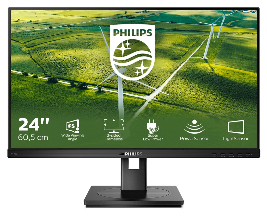 Philips 242B1G/00 computer monitor 60.5 cm (23.8") 1920 x 1080 pixels Full HD LED Black