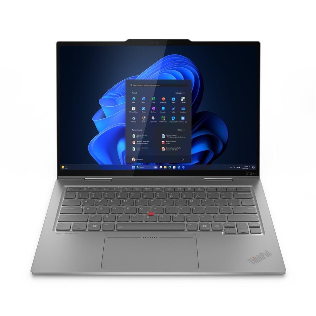 [21NU0023IX] Lenovo ThinkPad X1 2-in-1 Gen 10 Aura Edition Copilot+ PC Intel Core Ultra 7 258V Hybrid (2-in-1) 35.6 cm (14") Touchscreen 2.8K 32 GB LPDDR5x-SDRAM 1 TB SSD Wi-Fi 7 (802.11be) Windows 11 Pro Italian Grey