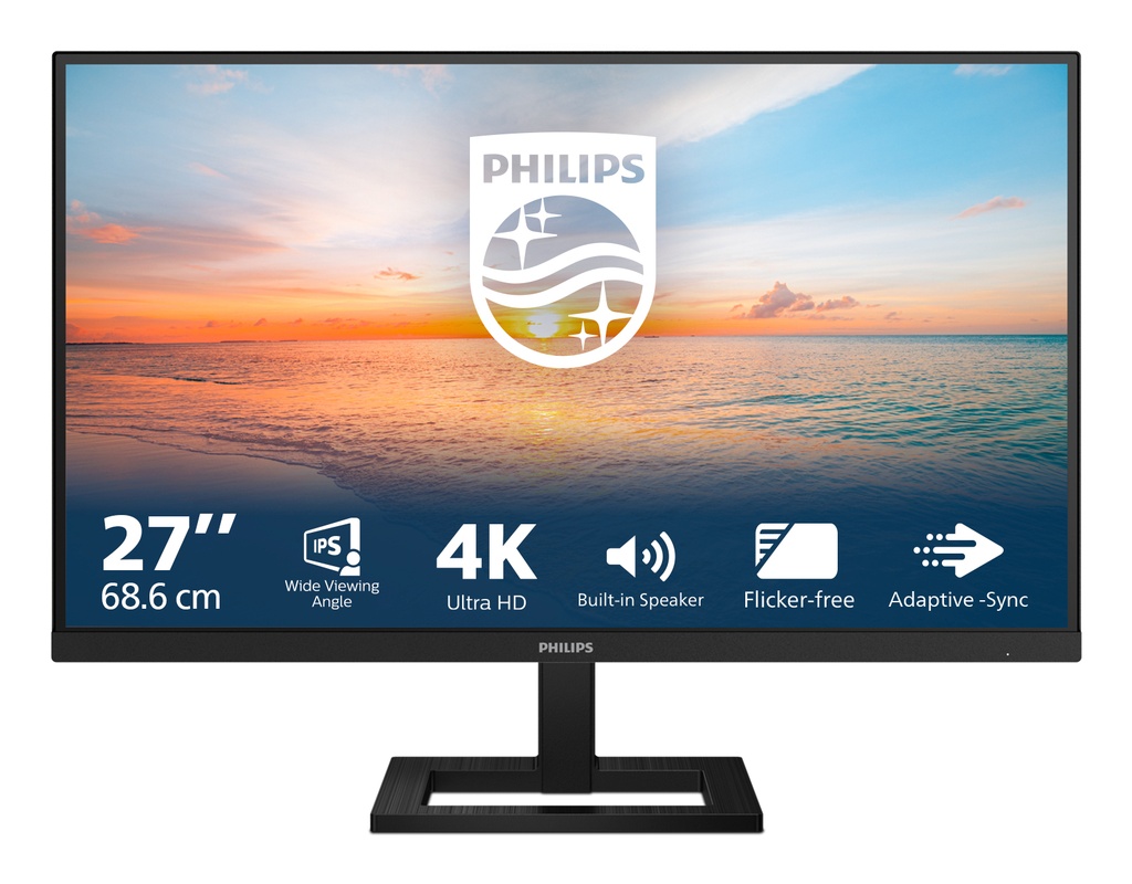 [27E1N1800AE/00] Philips 1000 series 27E1N1800AE/00 computer monitor 68.6 cm (27") 3840 x 2160 pixels 4K Ultra HD LED Black