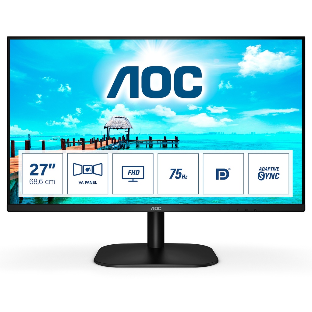 [27B2QAM] AOC B2 27B2QAM computer monitor 68.6 cm (27") 1920 x 1080 pixels Full HD LED Black