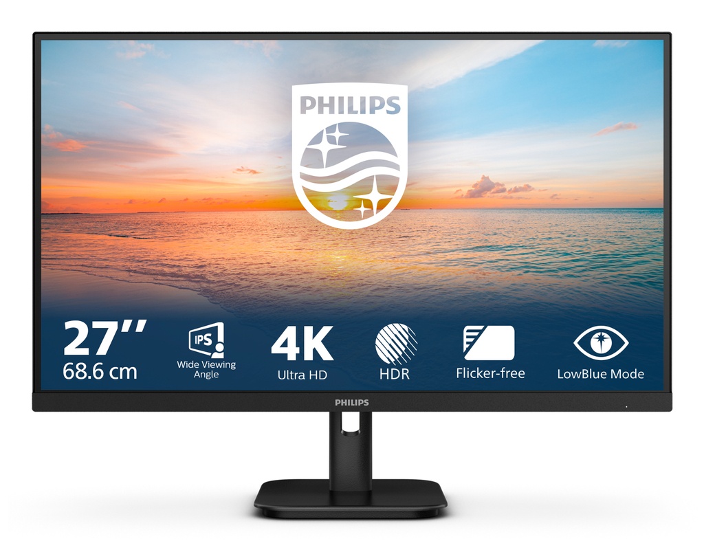 Philips 27E1N1800A/00 computer monitor 68.6 cm (27") 3840 x 2160 pixels 4K Ultra HD LED Black