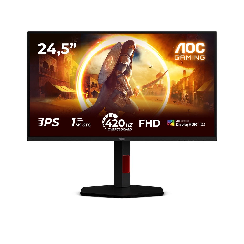 [25G4KUR] AOC G4 25G4KUR computer monitor 62.2 cm (24.5") 1920 x 1080 pixels Full HD LED Black, Red