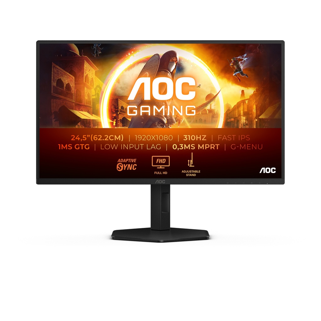 [25G4SXU] AOC G4 25G4SXU computer monitor 62.2 cm (24.5") 1920 x 1080 pixels Full HD LED Black, Grey
