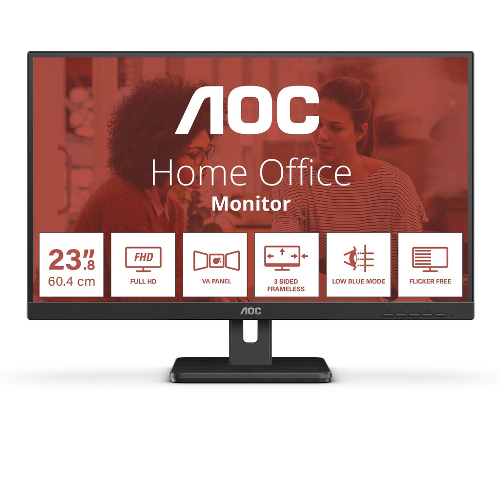 [24E3UM] AOC 24E3UM computer monitor 61 cm (24") 1920 x 1080 pixels Full HD Black
