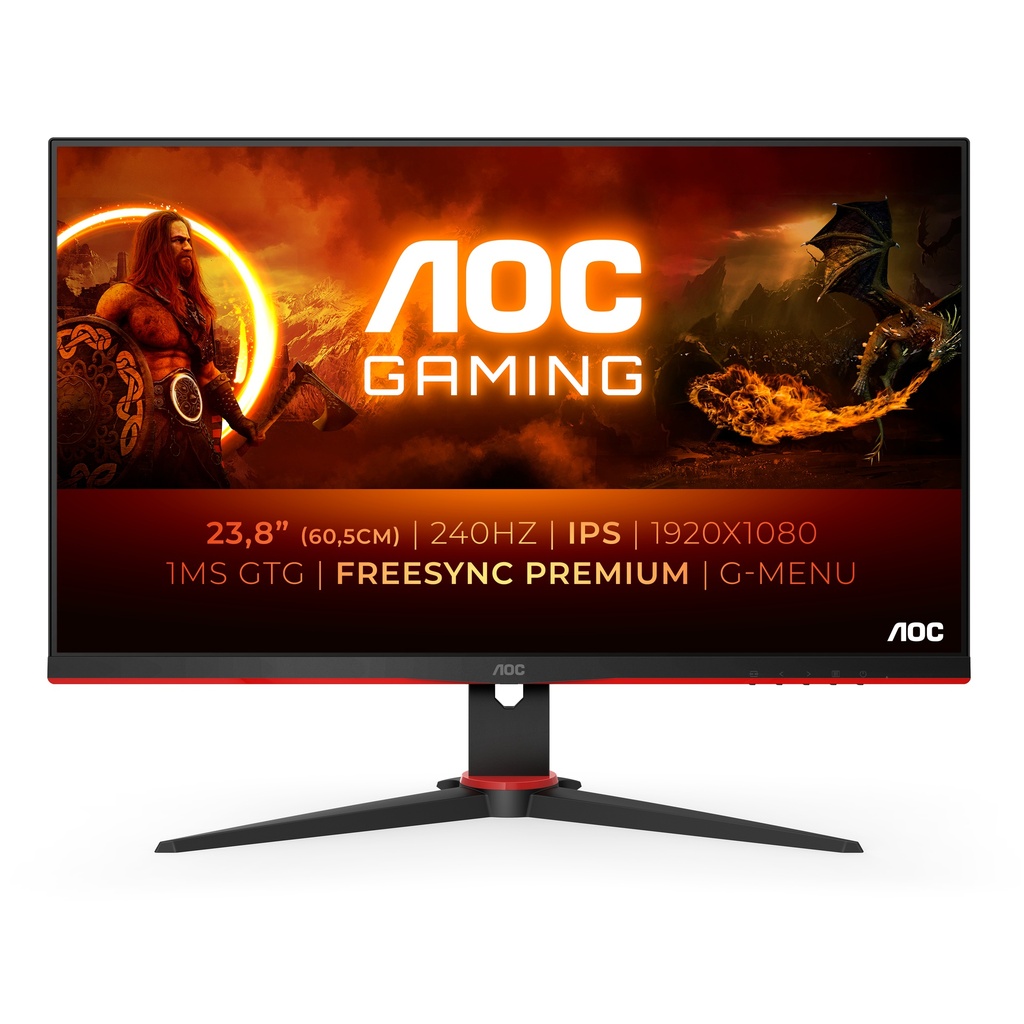 AOC G2 24G2ZE/BK computer monitor 60.5 cm (23.8") 1920 x 1080 pixels Full HD LED Black, Red