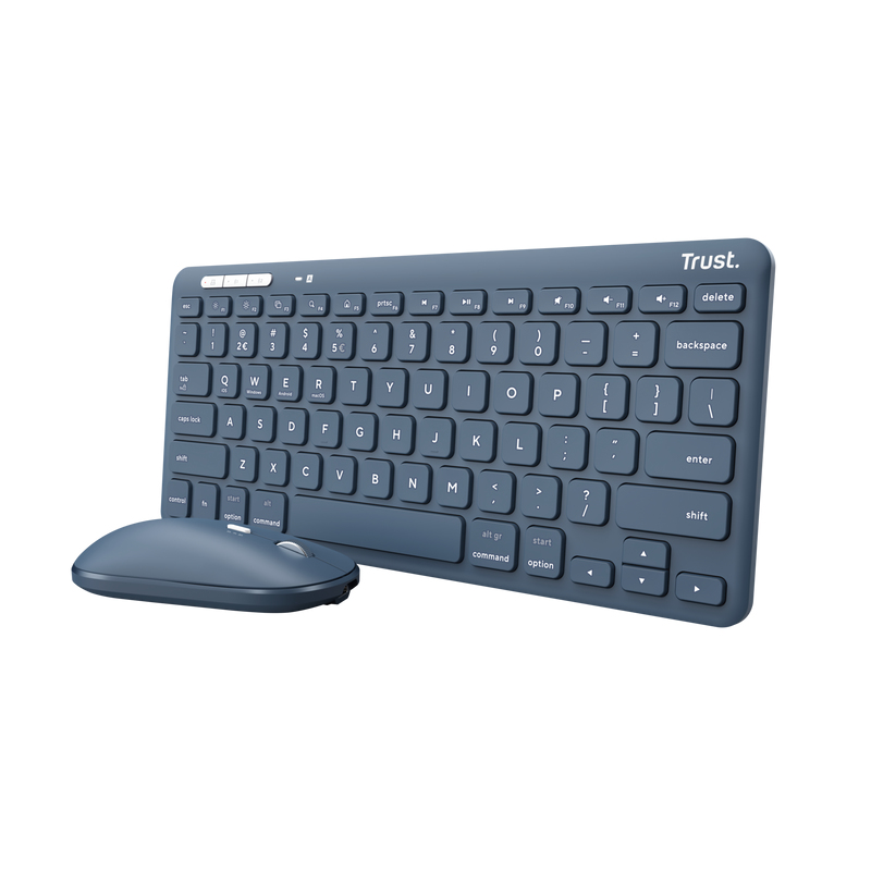 [24938] Trust Lyra keyboard Mouse included Universal RF Wireless + Bluetooth QWERTY Italian Blue